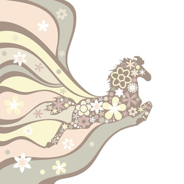背景與花馬