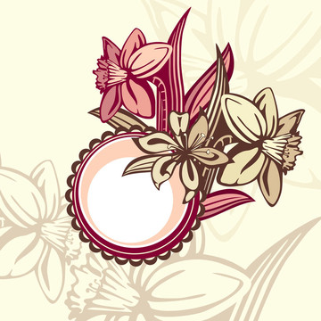 復(fù)古花框