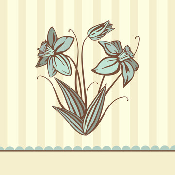 復(fù)古的花卡