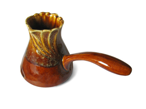 白色的陶瓷咖啡壺