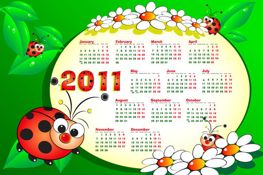 2011個孩子的日歷與瓢蟲