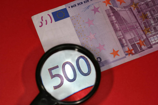 歐洲貨幣的特寫