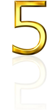 三維黃金數(shù)5反射