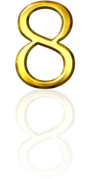 三維黃金數(shù)8反射