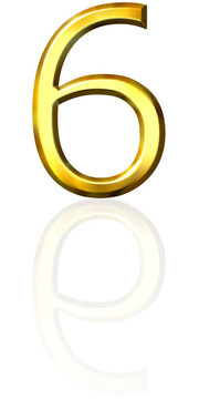 三維黃金數(shù)6反射
