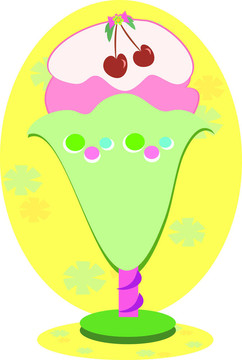 冰凍果子露圣代冰淇凌