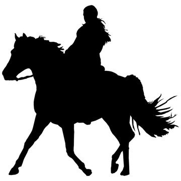 騎自行車(chē)的剪影