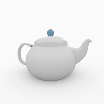 3d空白茶壺