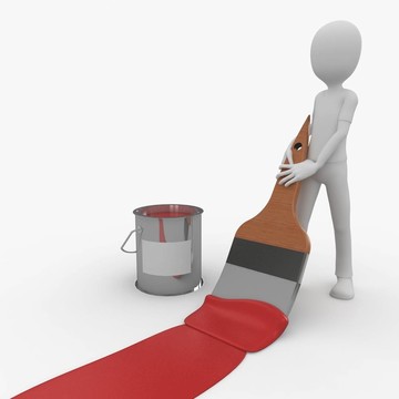 用畫(huà)筆的三維人