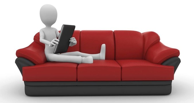 3D人與平板電腦