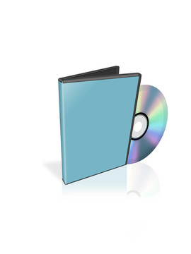 藍(lán)色盒和DVD盤