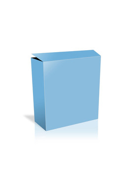 白色的蓝色盒子