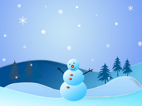 冬天的雪人