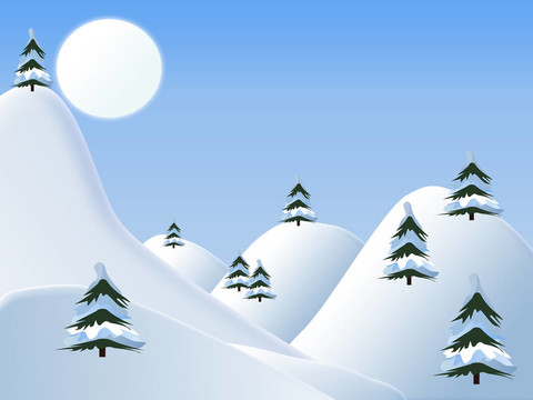 雪中的樹