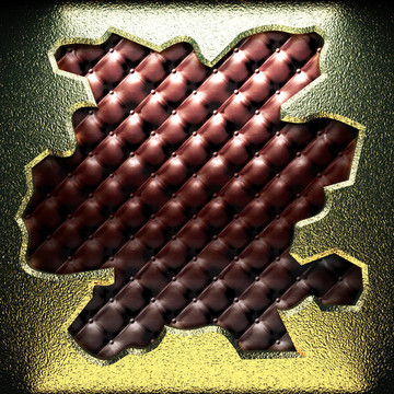 皮革金盤子