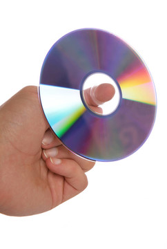 手拿著DVD