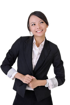 快樂(lè)微笑的商業(yè)女性
