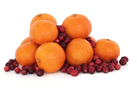 Tangerine夜店和酸果蔓的果實(shí)