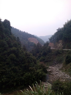 路邊深谷
