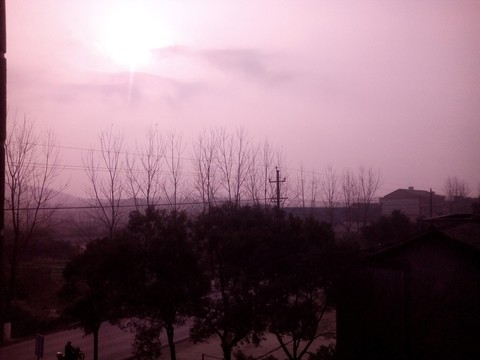 夕陽下的鄉(xiāng)村