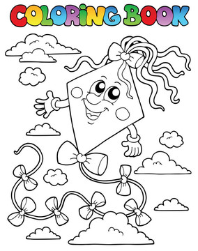 帶風(fēng)箏的著色書1