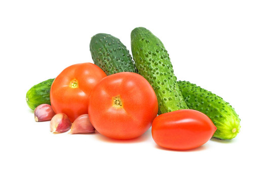 白底新鮮蔬菜