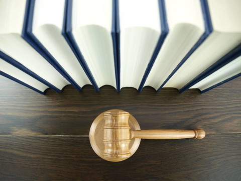 法官？的木槌和法律書棧