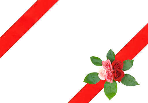 花與絲帶
