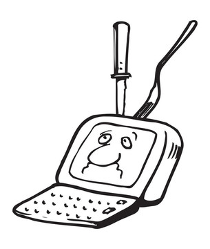 搞笑黑色電腦