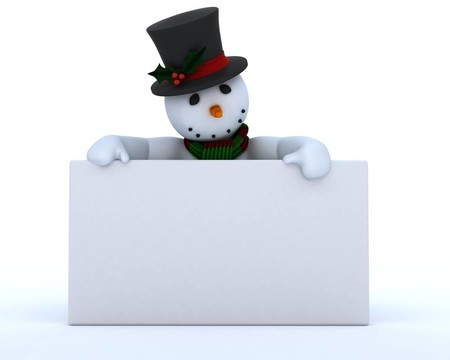 戴帽子和圍巾的雪人