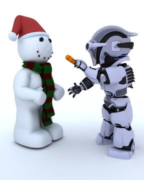 機器人大廈一個雪人