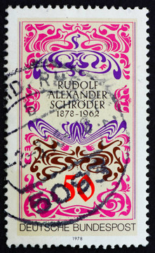 德國(guó)郵票1977 Alexander Schroder