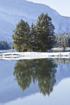 在班芙的Jack Lake