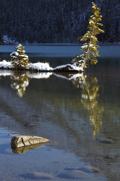 在班芙的Jack Lake