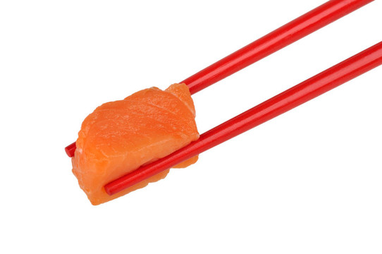 在紅筷子三文魚