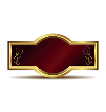 金框標(biāo)簽中的紅絲絨
