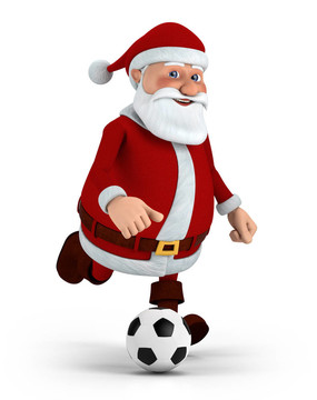 Santa踢足球
