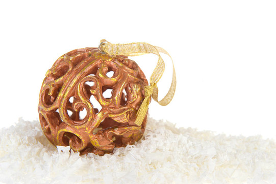 金色圣誕雪球