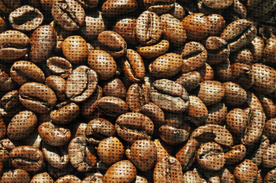 咖啡豆用麻布紋理圖案