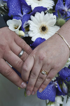 結(jié)婚戒指和花束