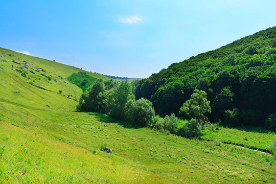 夏日風景與青山綠水