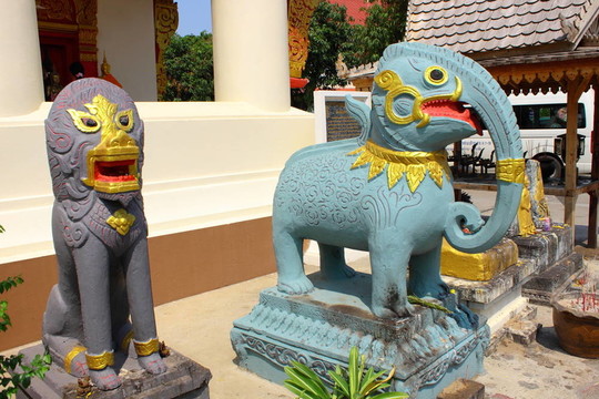 泰國佛教神話中的動物雕塑