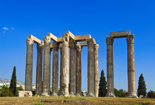 Athens的宙斯神廟；在美國(guó)的首都，位于美國(guó)的首都，位于美國(guó)首都的首都，
