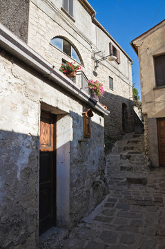 小巷。castelmezzano。巴斯利卡塔大區(qū)。意大利.