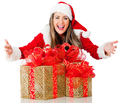 帶禮物的Santa女