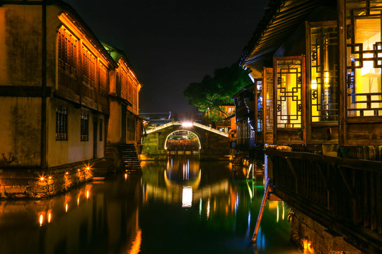 烏鎮(zhèn)水鄉(xiāng)夜景