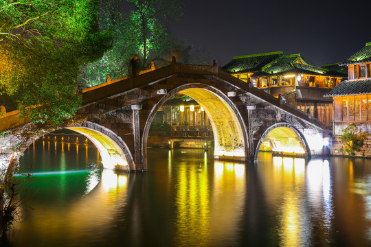 烏鎮(zhèn)水鄉(xiāng)夜景