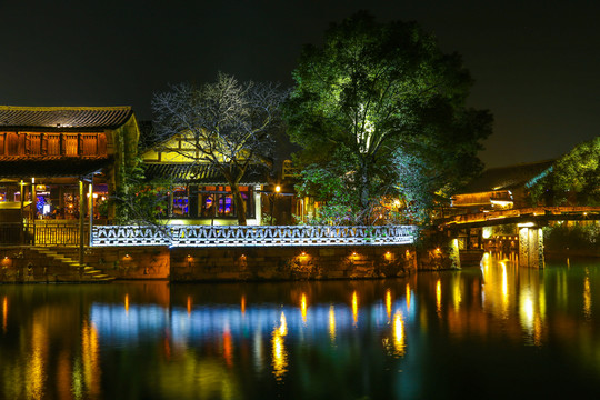 烏鎮(zhèn)水鄉(xiāng)夜景