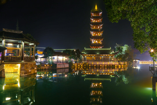 烏鎮(zhèn)水鄉(xiāng)夜景