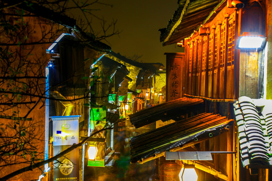 烏鎮(zhèn)水鄉(xiāng)夜景